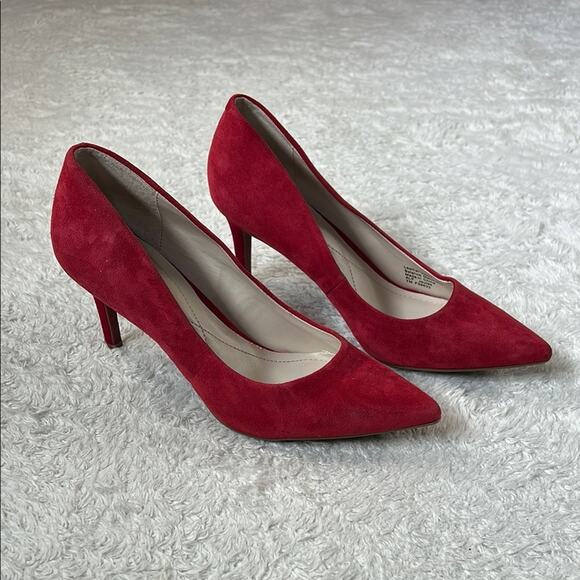 Alfani Step Flex red suede genuine leather high heels, size 7 - Picture 1 of 12